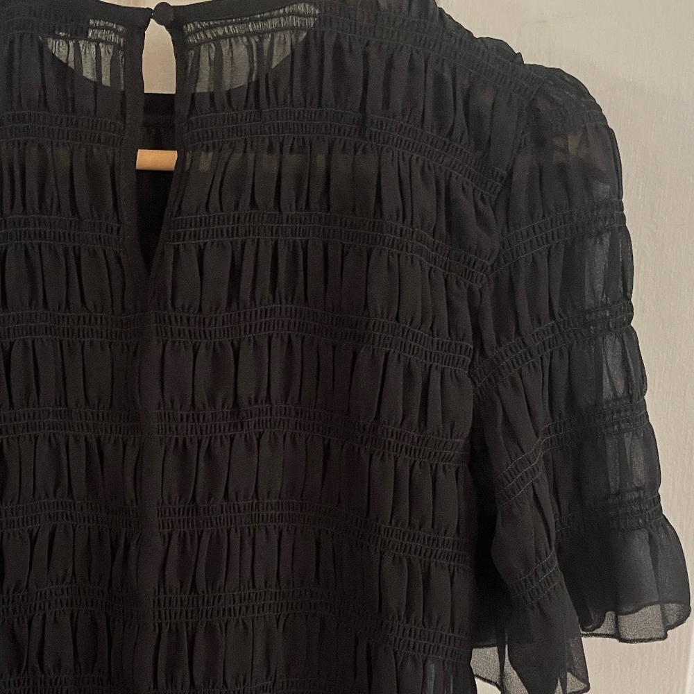 Express Black Ruffle Blouse - XS - Picture 6 of 10